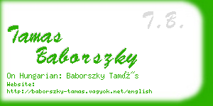 tamas baborszky business card